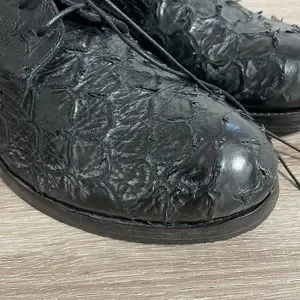 Moma Tronchetto Uomo size 43 handmade in Italy black with dark green accent Moma Tronchetto Toe-Cap Waxed 51309 - Nero main image 4